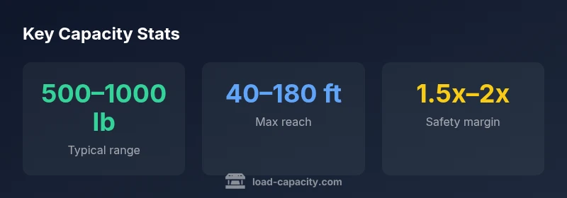 Infographic showing manlift load capacity factors