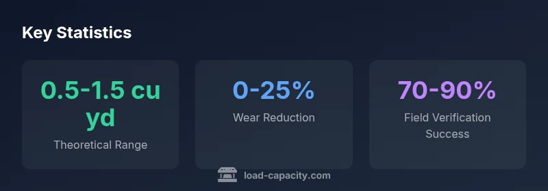 Infographic showing bucket capacity ranges and field verification statistics.