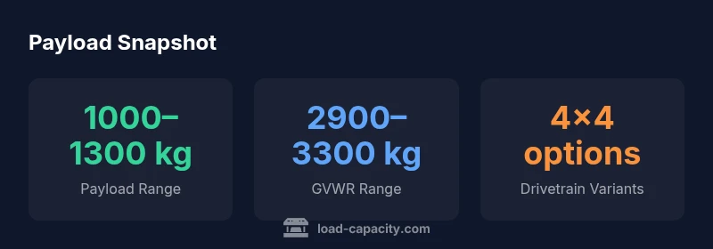 Payload capacity infographic for Isuzu D-Max
