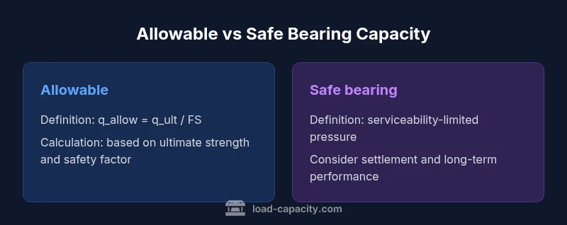 Infographic comparing allowable and safe bearing capacity