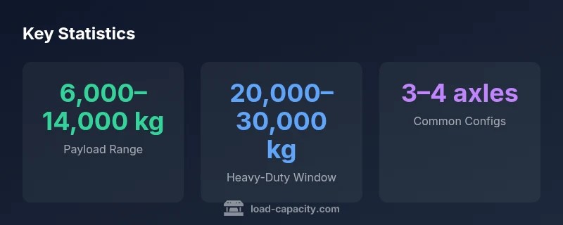 Statistics on dump trailer payload capacity by model and configuration