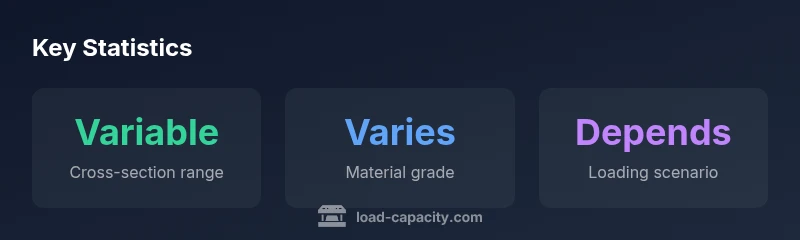 A visual infographic showing cross-section variability and loading scenarios for a 3 inch i-beam