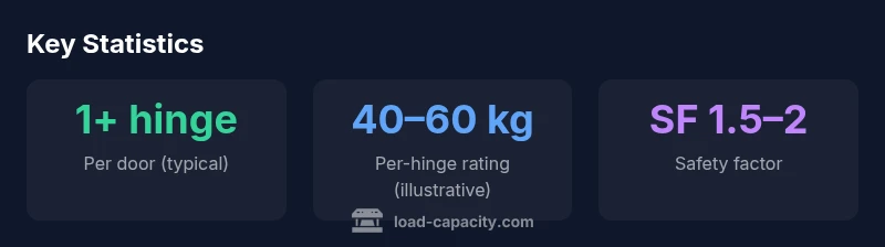 Infographic showing factors affecting glass door hinge load capacity