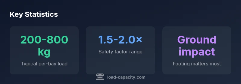 Infographic showing scaffolding load ranges per bay