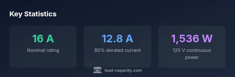 Infographic showing 16A socket load capacity with derating