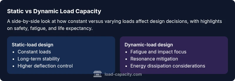 Infographic comparing static-load design and dynamic-load design
