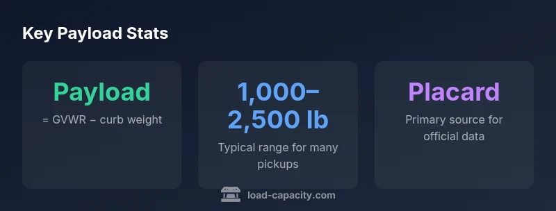 Infographic showing payload calculation and placard data