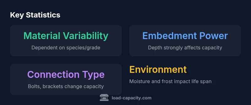 Infographic showing factors affecting 6x6 post load capacity