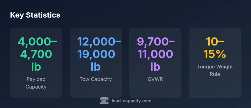 Infographic showing Ram 2500 payload, GVWR, and tongue weight guidelines