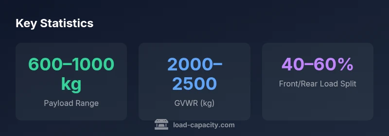 Infographic showing VW Caddy payload ranges and GVWR