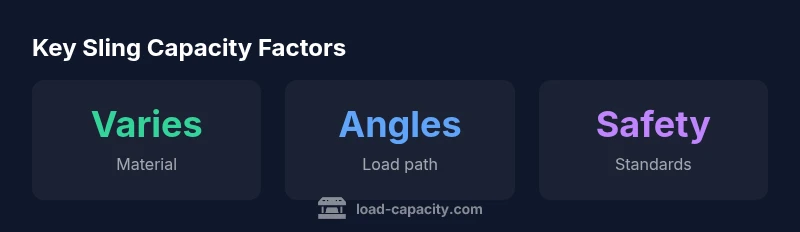 Infographic showing factors affecting 20 mm sling load capacity